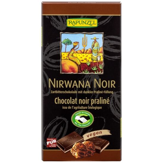 Rapunzel Bio NIRWANA NOIR keserűcsokoládé sötét trüffeltöltelékkel (55%) 100g