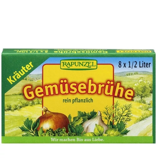 Rapunzel Zöldségleveskocka fűszeres - bio, vegán 68g