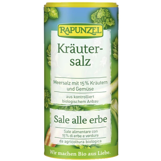 Rapunzel Zöldfűszersó szóródobozban - bio, gluténmentes, vegán 125g