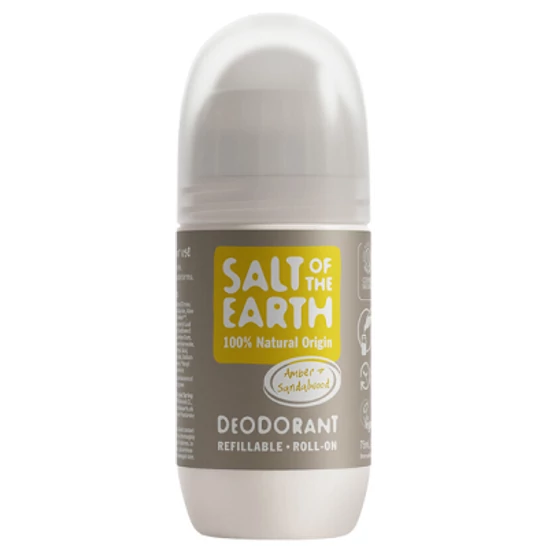 Salt of the Earth Újratölthető golyós dezodor - Borostyán és szantálfa 75ml