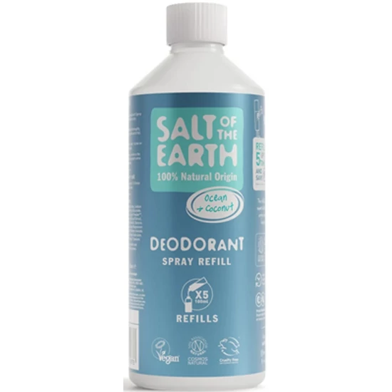 Salt of the Earth Dezodor spray utántöltő - Óceán és kókusz 500ml