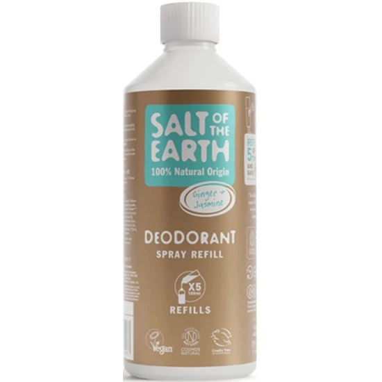 Salt of the Earth Dezodor spray utántöltő - Gyömbér jázmin 500ml