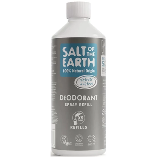 Salt of the Earth Dezodor spray utántöltő - Vetiver és citrus 500ml