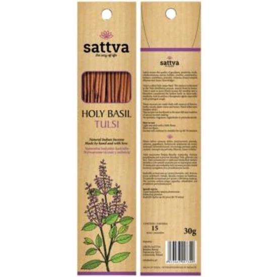 Sattva Ayurveda Füstölő - Tulsi 30g