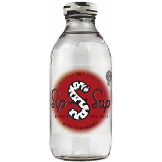 SipSap Nyírfavíz vörösáfonya - bio 330ml