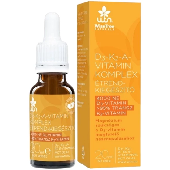 WiseTreeNaturals D3-K2-A-Vitamin komplex 20ml