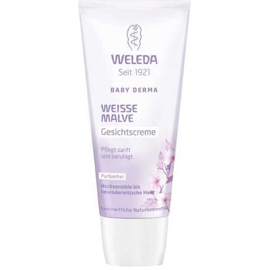 Weleda Fehér mályvás illatanyagmentes baba arckrém 50ml