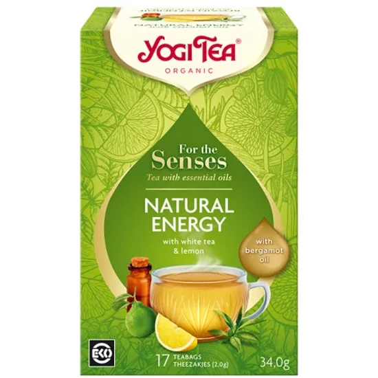 Yogi Tea 'Az érzékeknek' - Természetes energia, 17 filter x 2g (34g)