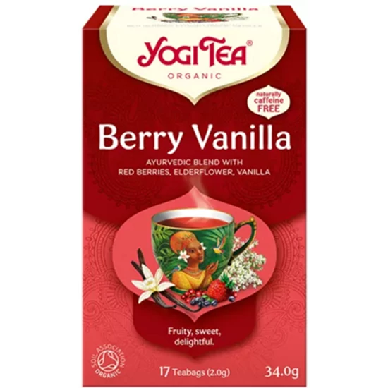 Yogi Tea Bogyós Gyümölcsös Tea Vanilliával, 17 filter x 2g (34g)