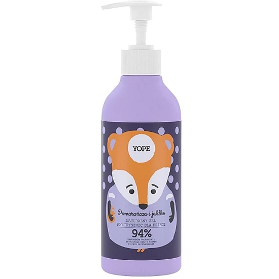 Yope Természetes tusoló gél gyermekeknek - Narancs és alma 400ml