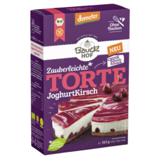 Bauckhof Joghurtos-cseresznyés torta süteménykeverék - bio, gluténmentes, demeter 365g