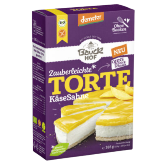 Bauckhof Sajtkrémes torta süteménykeverék - bio, gluténmentes, demeter 385g