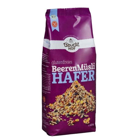 Bauckhof Bogyós gyümölcsös zabmüzlis- bio , gluténmentes, vegán 425g