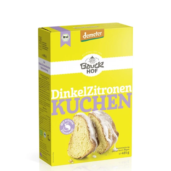 Bauckhof Citromtorta keverék, tönköly - bio demeter, vegán 485g