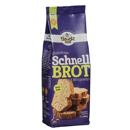 Bauckhof Gyorskenyér keverék kenyérfűszerekkel - bio, gluténmentes, vegán 500g