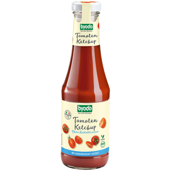 Byodo Cukormentes ketchup Agave-sziruppal édesítve - bio, gluténmentes, vegán 500ml