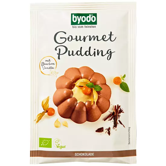 Byodo Csokoládés pudingpor - bio, gluténmentes, vegán 36g