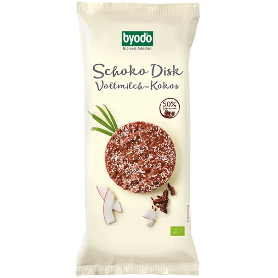 Byodo Schoko disk tejcsoki-kókusz - bio, gluténmentes 70g
