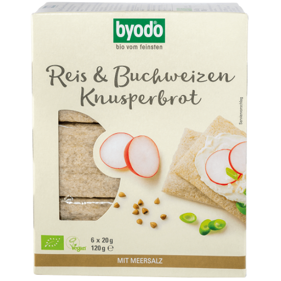 Byodo Bio hajdina és rizs kenyérlapok - bio, gluténmentes, vegán 6x20g