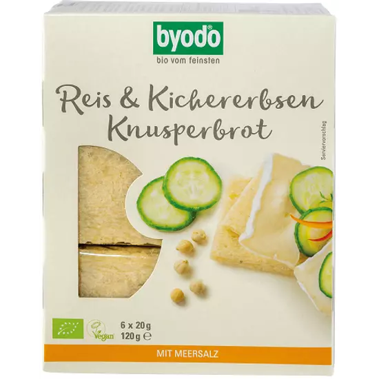 Byodo Csicseriborsó és rizs kenyérlapok- bio, gluténmentes 6x20g