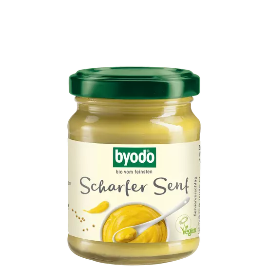 Byodo Extra erős mustár - bio, gluténmentes, vegán 125ml