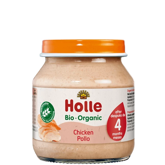 Holle Csirkehús, üveges bébiétel - bio, gluténmentes 125g