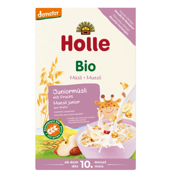 Holle Többmagvas Junior müzli gyümölccsel - bio demeter 250g