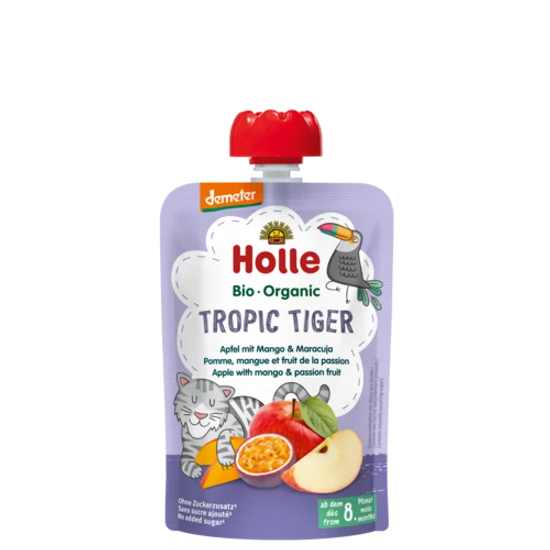 Holle Tropic Tiger - Tasak Alma mangóval és maracujával - bio demeter, gluténmentes 100g