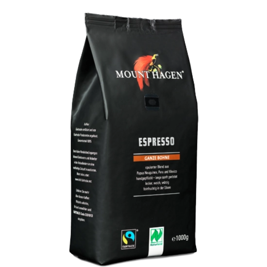 Mount Hagen Espresso kávé, szemes - bio, fair trade 1000g
