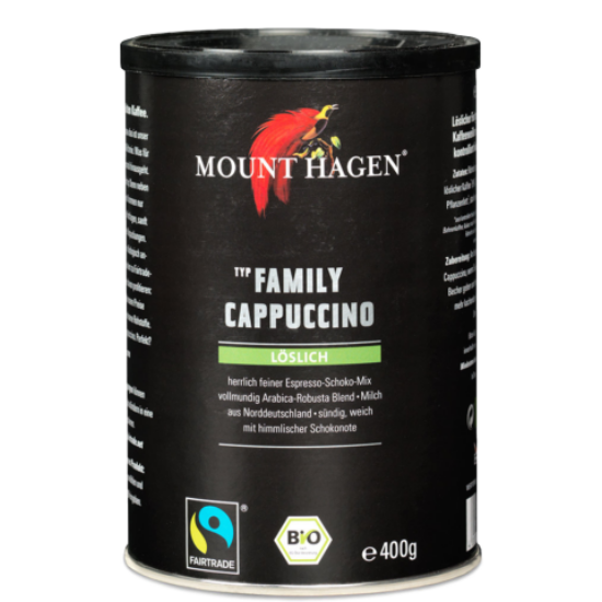Mount Hagen Cappuccino, családi - bio, fair trade 400g